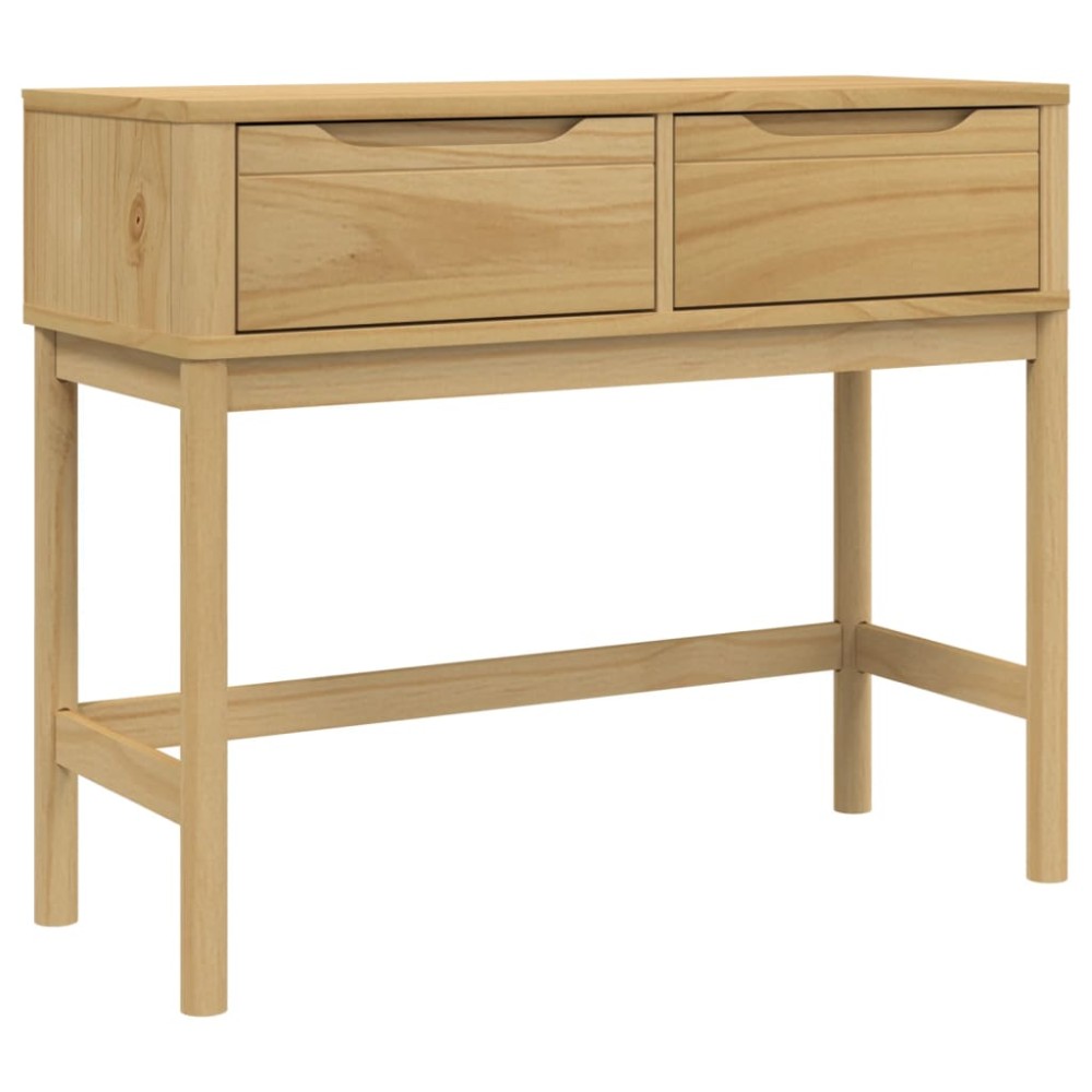 vidaXL Măsuță consolă FLORO maro ceară 89,5x36,5x73 cm lemn masiv pin