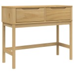 vidaXL Măsuță consolă FLORO maro ceară 89,5x36,5x73 cm lemn masiv pin vidaXL Măsuță consolă FLORO maro ceară 89,5x36,5x73 cm lemn masiv pin