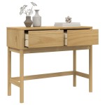 vidaXL Măsuță consolă FLORO maro ceară 89,5x36,5x73 cm lemn masiv pin vidaXL Măsuță consolă FLORO maro ceară 89,5x36,5x73 cm lemn masiv pin