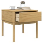 vidaXL Măsuță de veioză FLORO maro ceară 55x55x54 cm lemn masiv pin vidaXL Măsuță de veioză FLORO maro ceară 55x55x54 cm lemn masiv pin