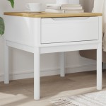 vidaXL Măsuță de veioză FLORO alb 55x55x54 cm lemn masiv pin vidaXL Măsuță de veioză FLORO alb 55x55x54 cm lemn masiv pin