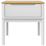 vidaXL Măsuță de veioză FLORO alb 55x55x54 cm lemn masiv pin vidaXL Măsuță de veioză FLORO alb 55x55x54 cm lemn masiv pin