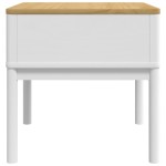 vidaXL Măsuță de veioză FLORO alb 55x55x54 cm lemn masiv pin vidaXL Măsuță de veioză FLORO alb 55x55x54 cm lemn masiv pin