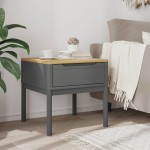 vidaXL Măsuță de veioză FLORO gri 55x55x54 cm lemn masiv pin vidaXL Măsuță de veioză FLORO gri 55x55x54 cm lemn masiv pin