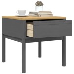 vidaXL Măsuță de veioză FLORO gri 55x55x54 cm lemn masiv pin vidaXL Măsuță de veioză FLORO gri 55x55x54 cm lemn masiv pin
