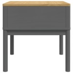 vidaXL Măsuță de veioză FLORO gri 55x55x54 cm lemn masiv pin vidaXL Măsuță de veioză FLORO gri 55x55x54 cm lemn masiv pin
