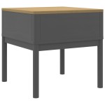 vidaXL Măsuță de veioză FLORO gri 55x55x54 cm lemn masiv pin vidaXL Măsuță de veioză FLORO gri 55x55x54 cm lemn masiv pin