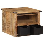 vidaXL Măsuță de cafea cu sertare, 50x50x40 cm, lemn masiv mango