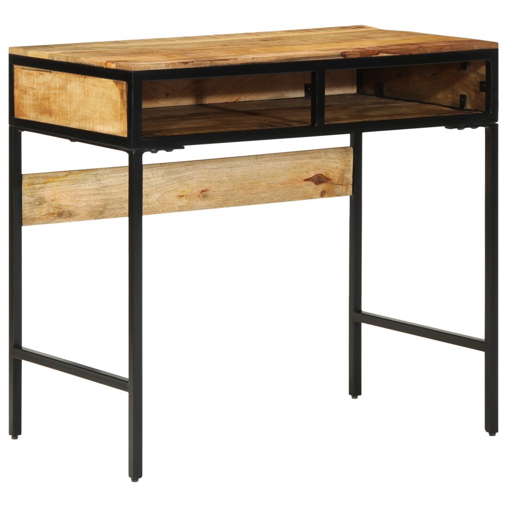 vidaXL Birou 80x50x75 cm Lemn masiv Mango Brut
