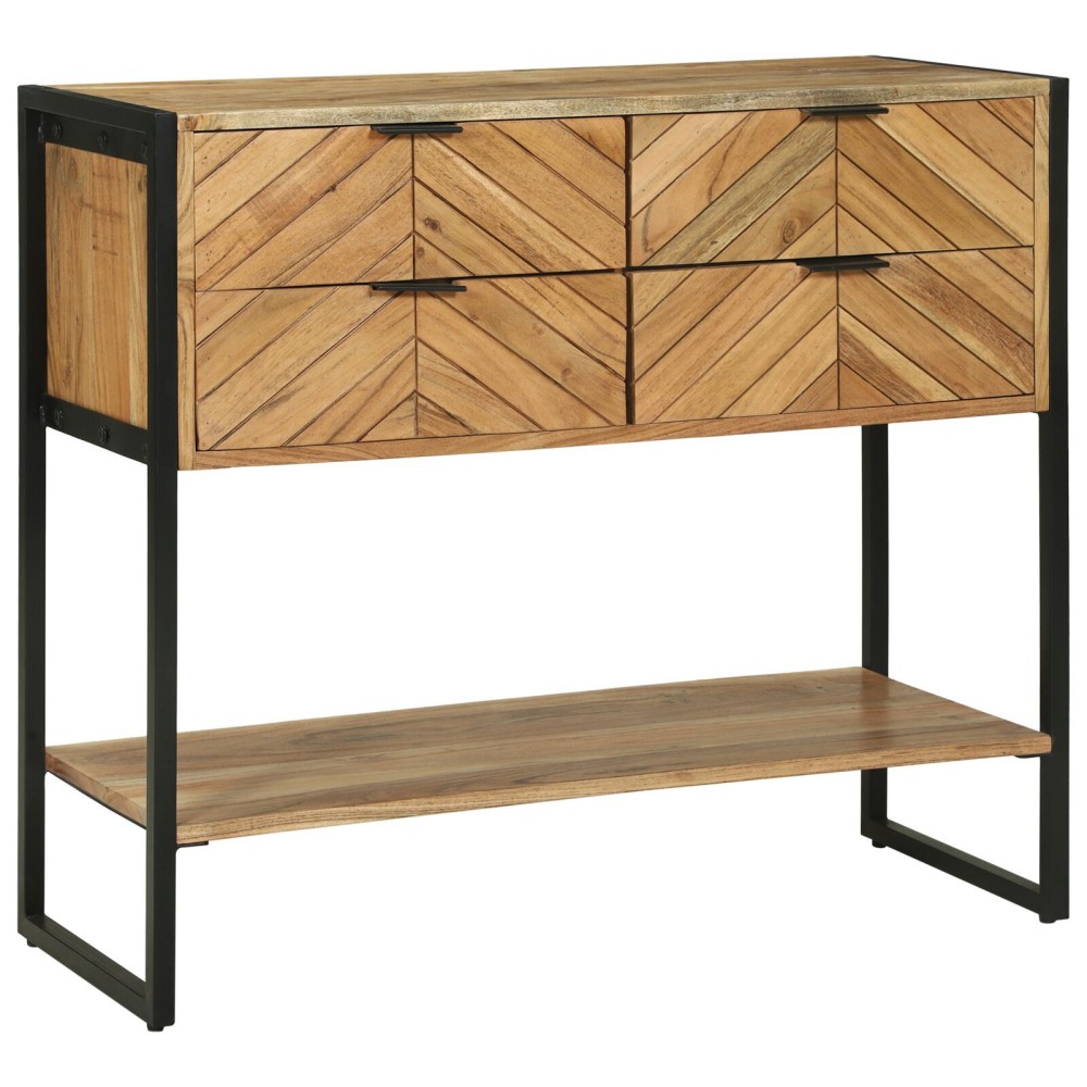 vidaXL Masă consolă 90x35x80 cm Lemn masiv Acacia