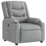 vidaXL Fotoliu rabatabil, gri deschis, material textil