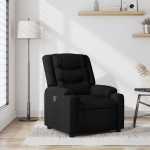vidaXL Fotoliu rabatabil, negru, material textil vidaXL Fotoliu rabatabil, negru, material textil
