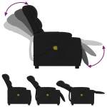 vidaXL Fotoliu de masaj rabatabil, negru, material textil