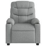 vidaXL Fotoliu rabatabil, gri deschis, material textil