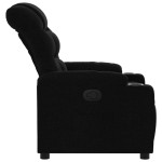 vidaXL Fotoliu rabatabil, negru, material textil vidaXL Fotoliu rabatabil, negru, material textil