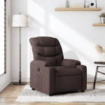 vidaXL Fotoliu rabatabil, maro închis, material textil