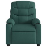 vidaXL Fotoliu rabatabil, verde închis, material textil vidaXL Fotoliu rabatabil, verde închis, material textil