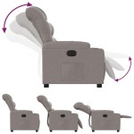 vidaXL Fotoliu rabatabil, gri taupe, material textil