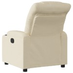 vidaXL Fotoliu rabatabil, crem, material textil