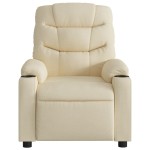 vidaXL Fotoliu rabatabil, crem, material textil
