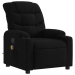 vidaXL Fotoliu de masaj rabatabil, negru, material textil vidaXL Fotoliu de masaj rabatabil, negru, material textil
