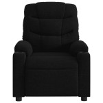 vidaXL Fotoliu de masaj rabatabil, negru, material textil vidaXL Fotoliu de masaj rabatabil, negru, material textil
