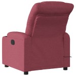 vidaXL Fotoliu de masaj rabatabil, roșu vin, material textil vidaXL Fotoliu de masaj rabatabil, roșu vin, material textil