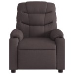 vidaXL Fotoliu de masaj rabatabil, maro închis, material textil