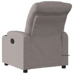 vidaXL Fotoliu de masaj rabatabil, gri taupe, material textil
