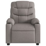 vidaXL Fotoliu de masaj rabatabil, gri taupe, material textil