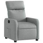 vidaXL Fotoliu rabatabil, gri deschis, material textil