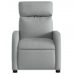 vidaXL Fotoliu rabatabil, gri deschis, material textil