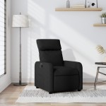vidaXL Fotoliu rabatabil, negru, material textil vidaXL Fotoliu rabatabil, negru, material textil