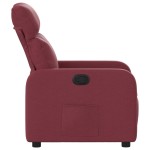 vidaXL Fotoliu rabatabil, roșu vin, material textil vidaXL Fotoliu rabatabil, roșu vin, material textil