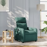 vidaXL Fotoliu rabatabil, verde închis, material textil vidaXL Fotoliu rabatabil, verde închis, material textil