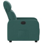 vidaXL Fotoliu rabatabil, verde închis, material textil vidaXL Fotoliu rabatabil, verde închis, material textil