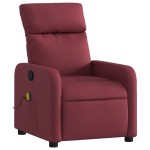 vidaXL Fotoliu de masaj rabatabil, roșu vin, material textil vidaXL Fotoliu de masaj rabatabil, roșu vin, material textil