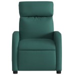 vidaXL Fotoliu de masaj rabatabil, verde închis, material textil vidaXL Fotoliu de masaj rabatabil, verde închis, material textil