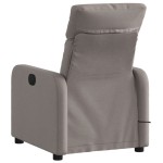vidaXL Fotoliu de masaj rabatabil, gri taupe, material textil