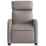 vidaXL Fotoliu de masaj rabatabil, gri taupe, material textil