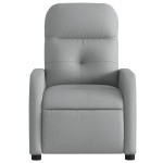 vidaXL Fotoliu rabatabil, gri deschis, material textil