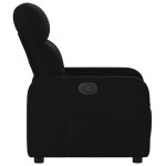 vidaXL Fotoliu rabatabil, negru, material textil vidaXL Fotoliu rabatabil, negru, material textil