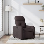 vidaXL Fotoliu rabatabil, maro închis, material textil