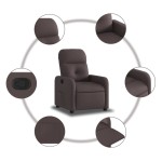vidaXL Fotoliu rabatabil, maro închis, material textil