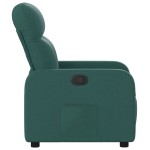 vidaXL Fotoliu rabatabil, verde închis, material textil vidaXL Fotoliu rabatabil, verde închis, material textil