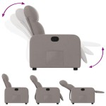 vidaXL Fotoliu rabatabil, gri taupe, material textil