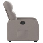 vidaXL Fotoliu rabatabil, gri taupe, material textil