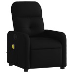 vidaXL Fotoliu de masaj rabatabil, negru, material textil