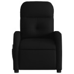 vidaXL Fotoliu de masaj rabatabil, negru, material textil