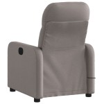 vidaXL Fotoliu de masaj rabatabil, gri taupe, material textil